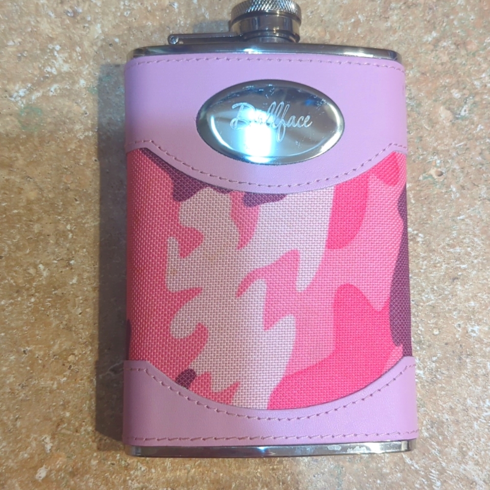 Pink Camo "Dollface" Flask